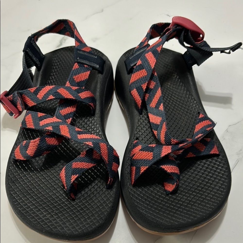 Chaco Black and Red Sandals